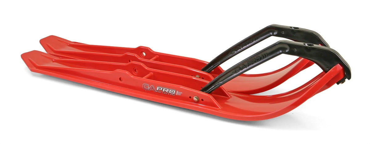 Red XPT Snowmobile Skis with 6" Round Bars Complete Kit C744627