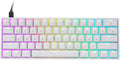 White 61 Keys Hot Swappable 60% Mechanical Keyboard with RGB Backlit Doubleshot ABS Keycaps C8024