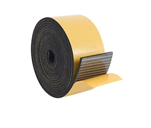 White Self Adhesive Foam Weather Stripping Tape Roll (3 in x 1/16 in x 10 Ft) I9005