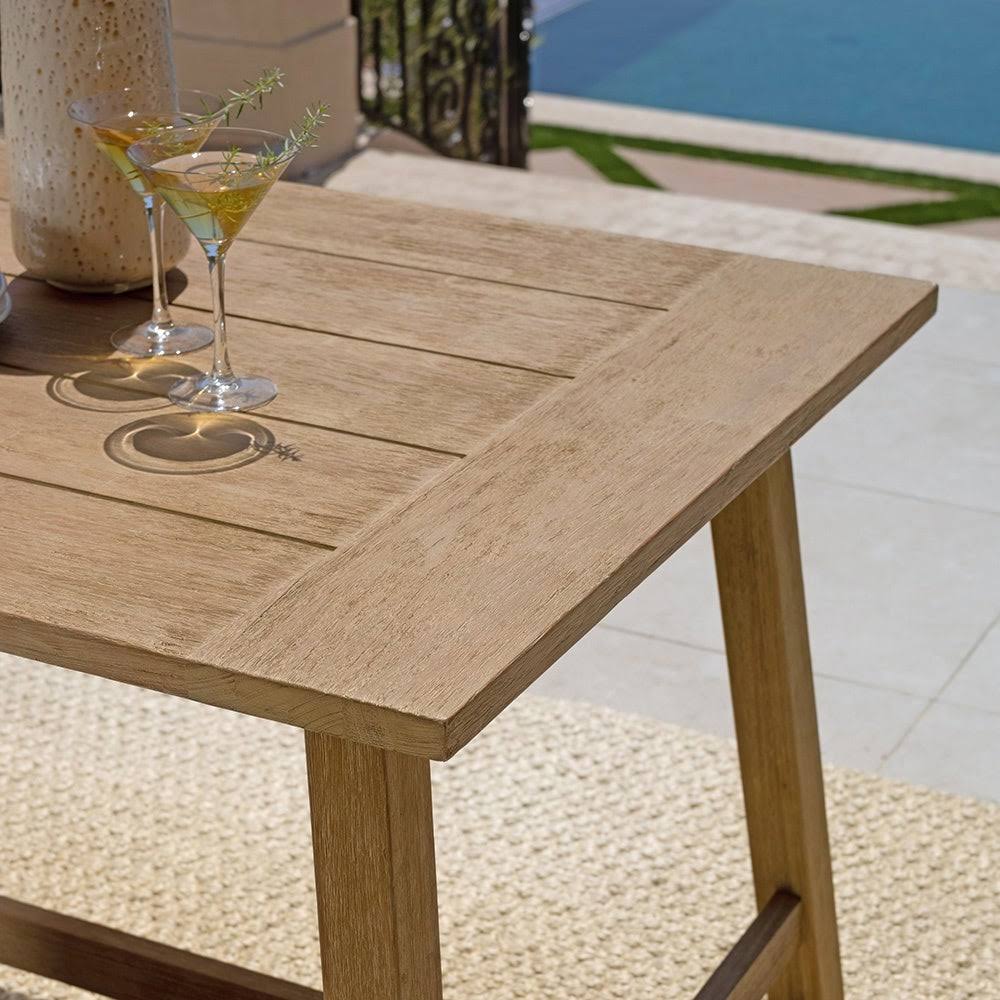 Light Brown Eucalyptus Wood Rectangular Outdoor Dining Table B969