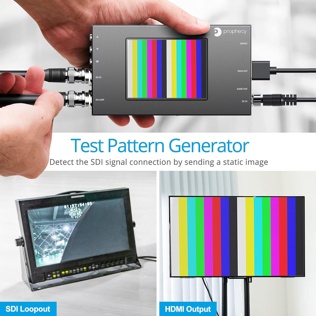 SDI to HDMI Converter Scaler with 3.5” LCD Panel Z812118