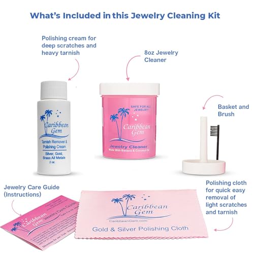8oz Jewelry Cleaner Kit with Basket and Brush U1307