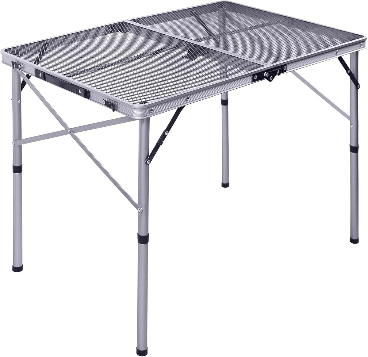 Silver Aluminum Portable Folding Grill Table J3385