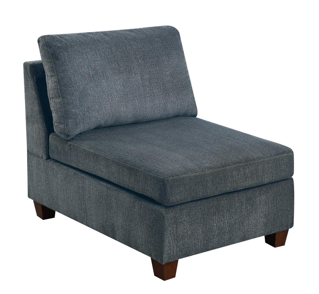Grey Chenille Modular Sectional 6pc Set A7849