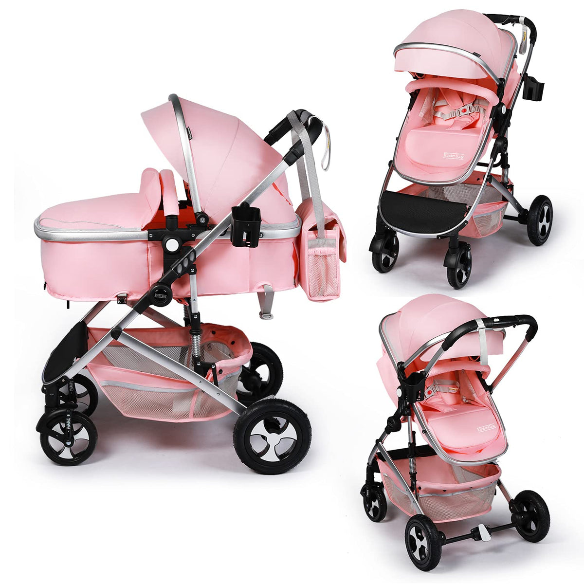 2 in 1 Convertible Baby Stroller, Dark Grey R93317