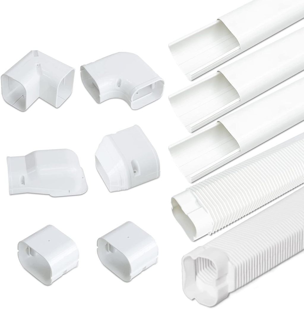 3" 12.5Ft Decorative PVC Line Set Cover Kit Pack of 2 J816896