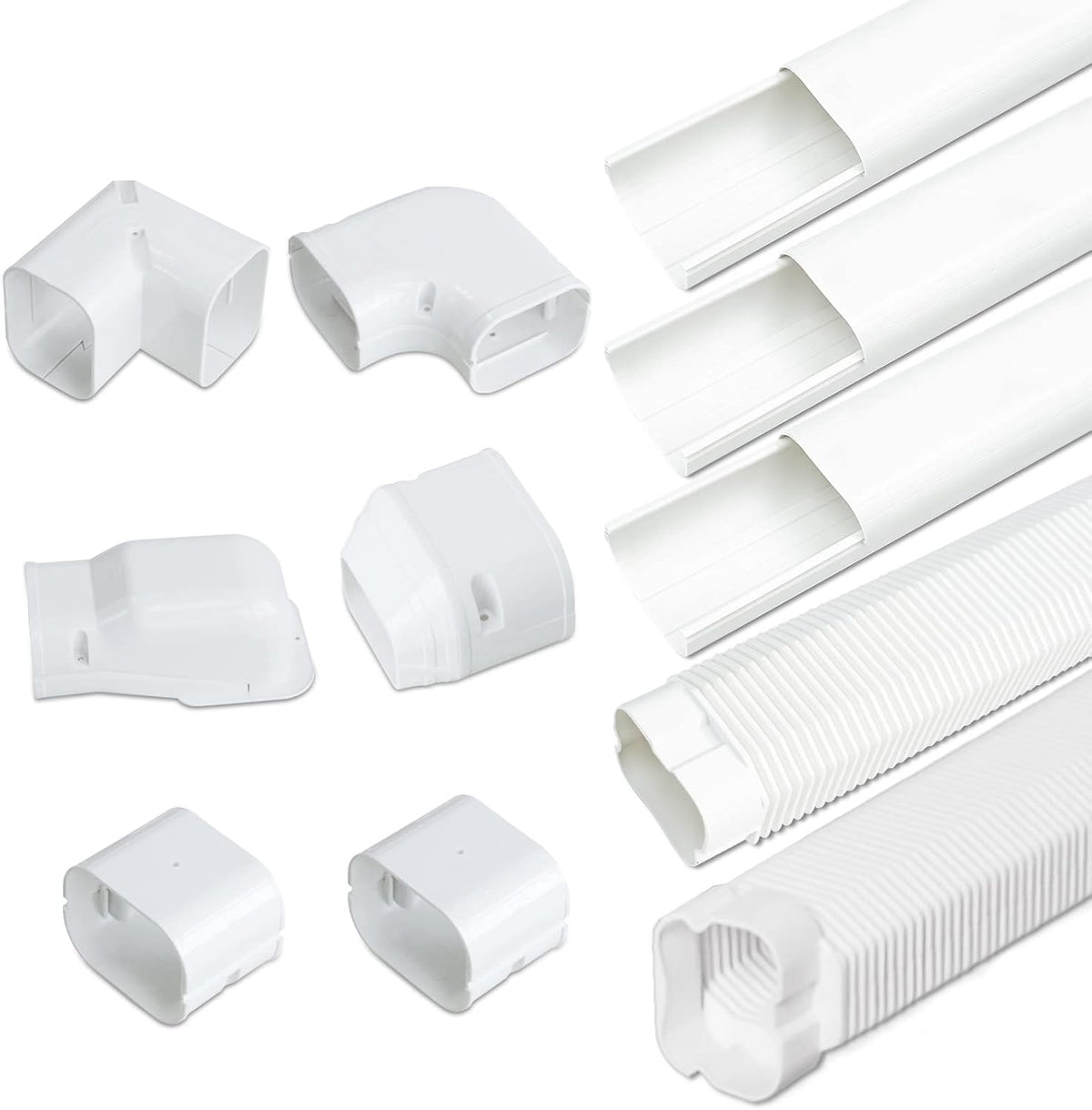 3" 12.5Ft Decorative PVC Line Set Cover Kit Pack of 2 J816896