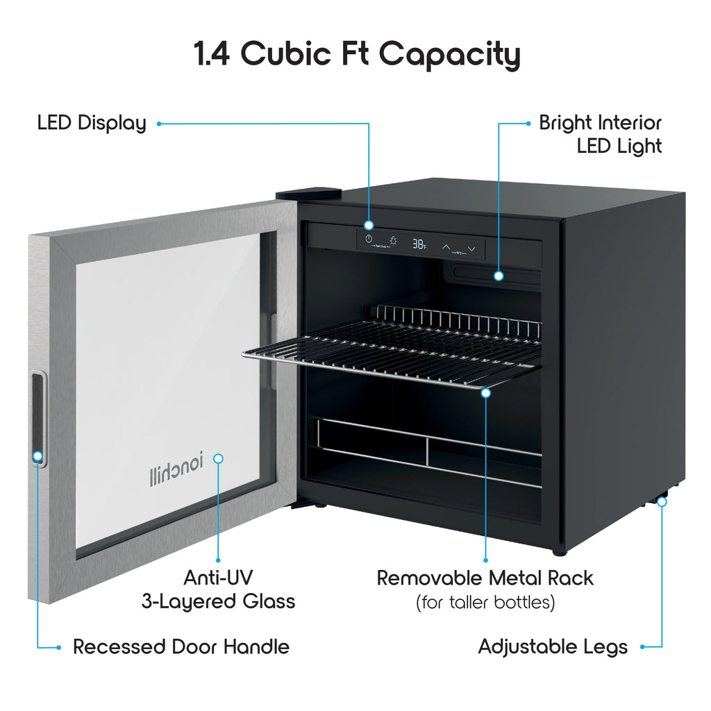 48-Can Compact Beverage Refrigerator D7923