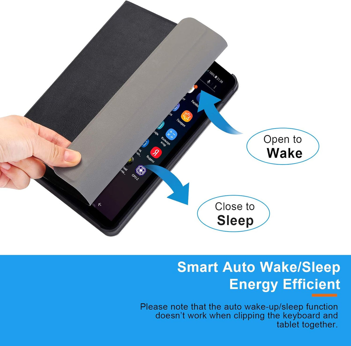 Detachable Wireless Bluetooth Keyboard Case for Fire HD 8 P8873