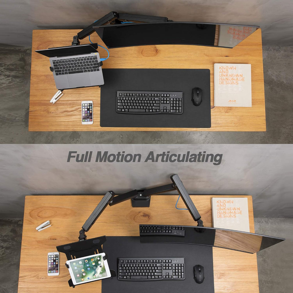 Laptop and Monitor Stand with 2 Full Motion Adjustable Arms P1735