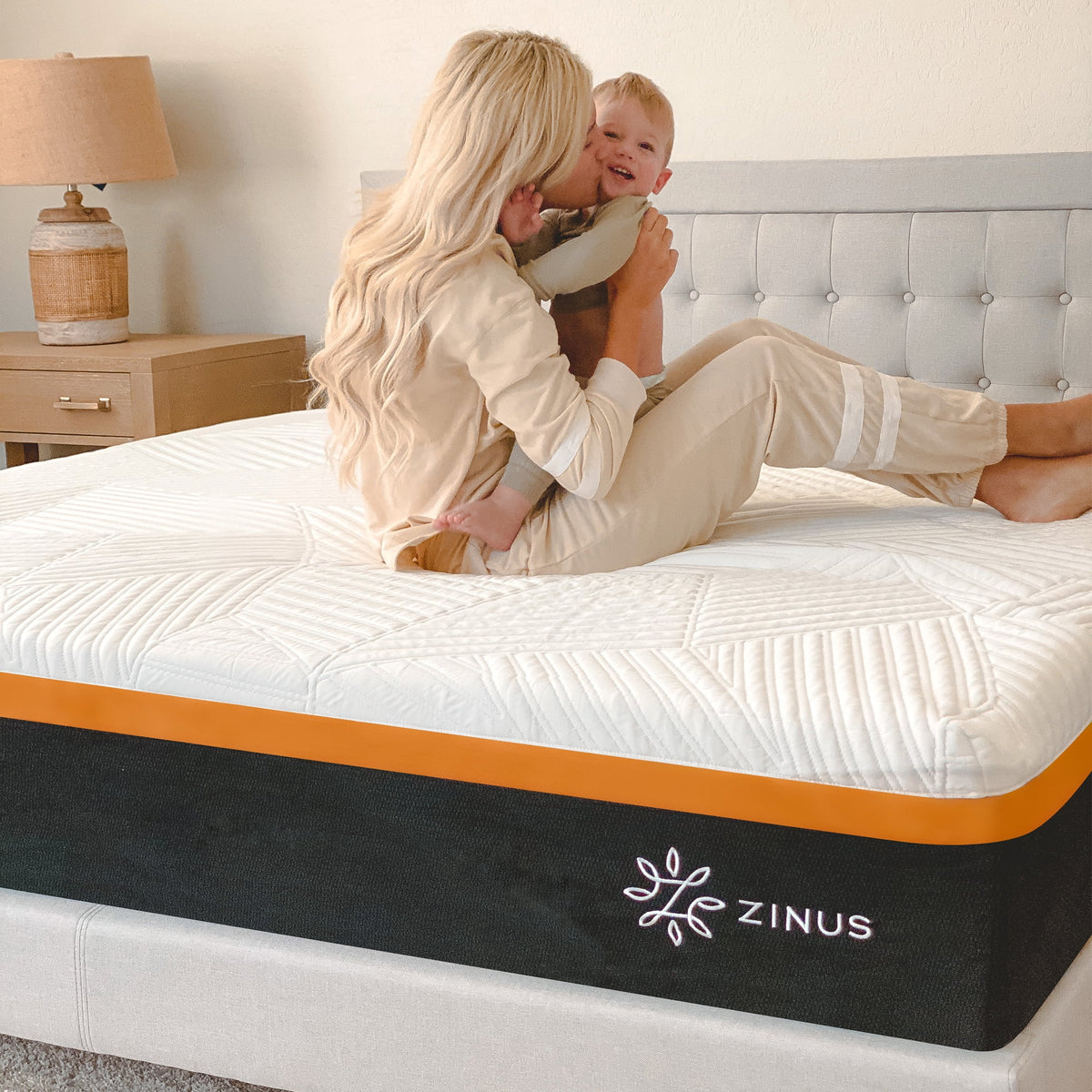 Queen Copper Memory Foam Pocket Spring Hybrid Mattress X694964