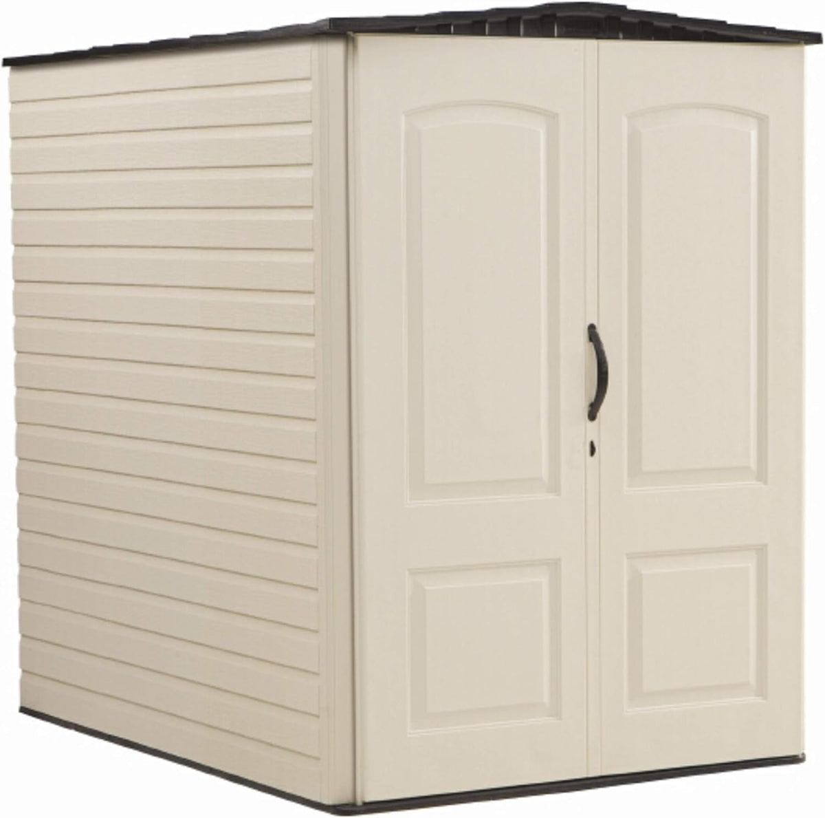 Large Plastic Vertical Resin Weather Resistant Storage Shed, 5 x 6 Feet, Sandstone P1536