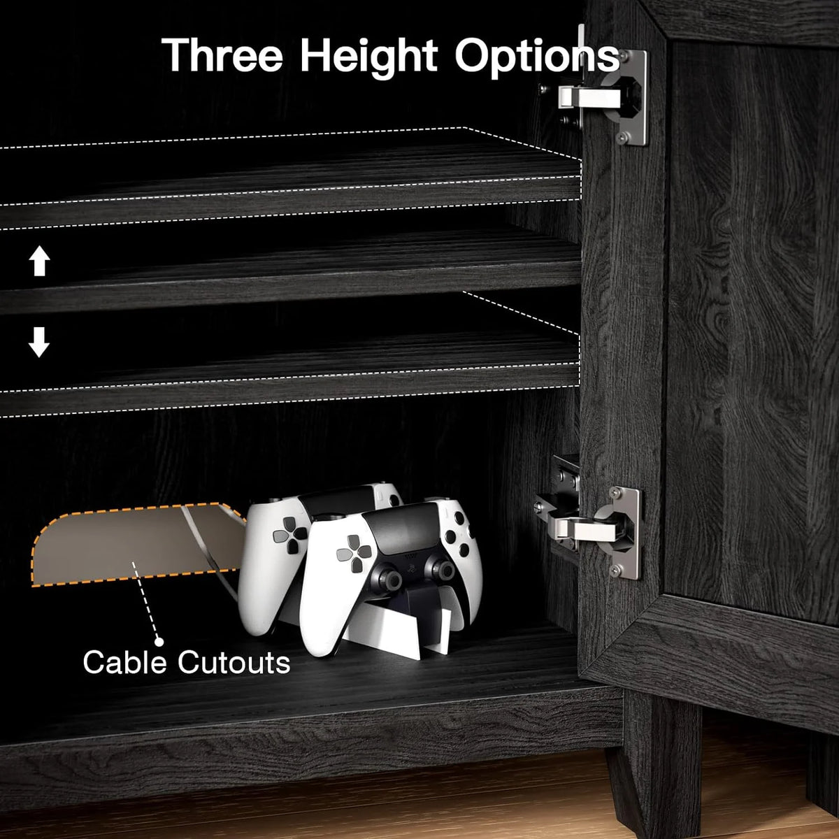 70 inch Fireplace TV Stand with Adjustable Shelves O43274