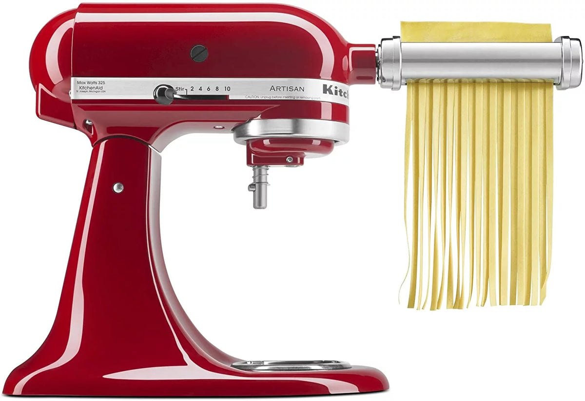 White Pasta Press Attachment with 6 Interchangeable Pasta Plates P9146