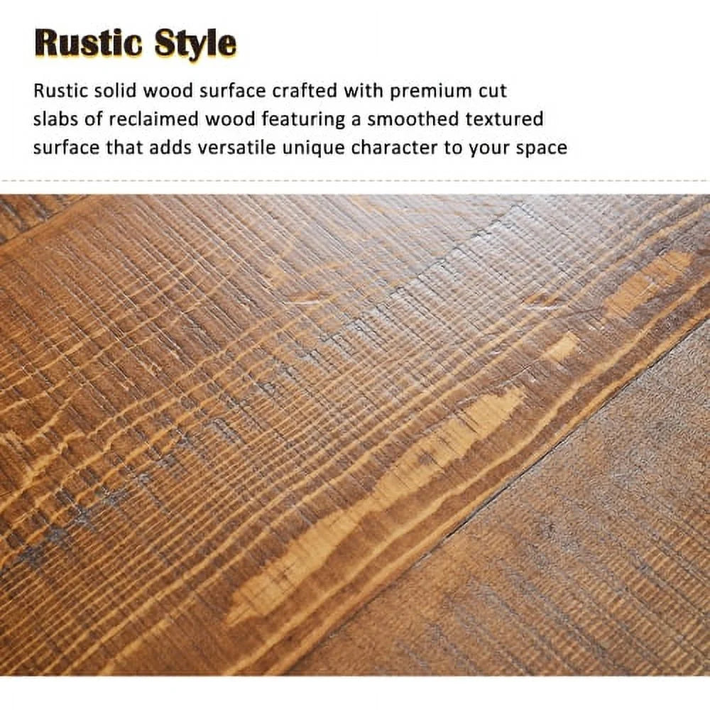 Rustic Natural Coffee Table with Storage Shelf I585