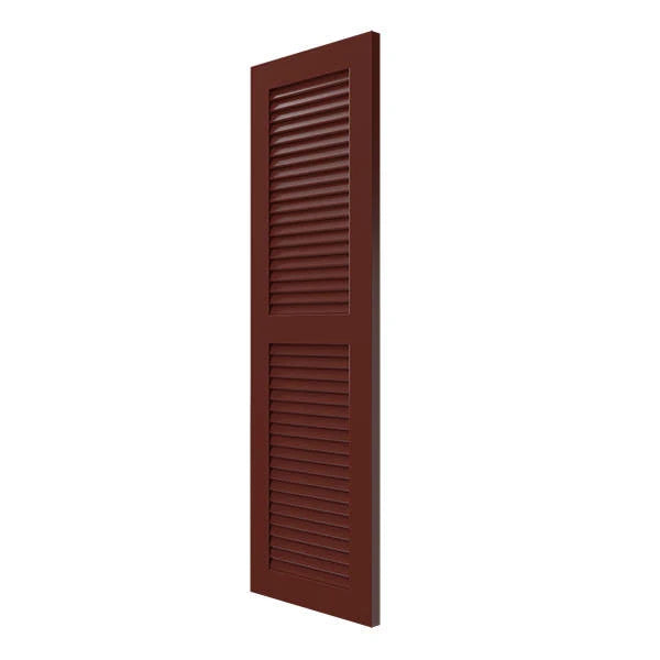 18x22W x 45x22H Exterior Composite Louvered Shutters (Per Pair), Cottage Red R533092