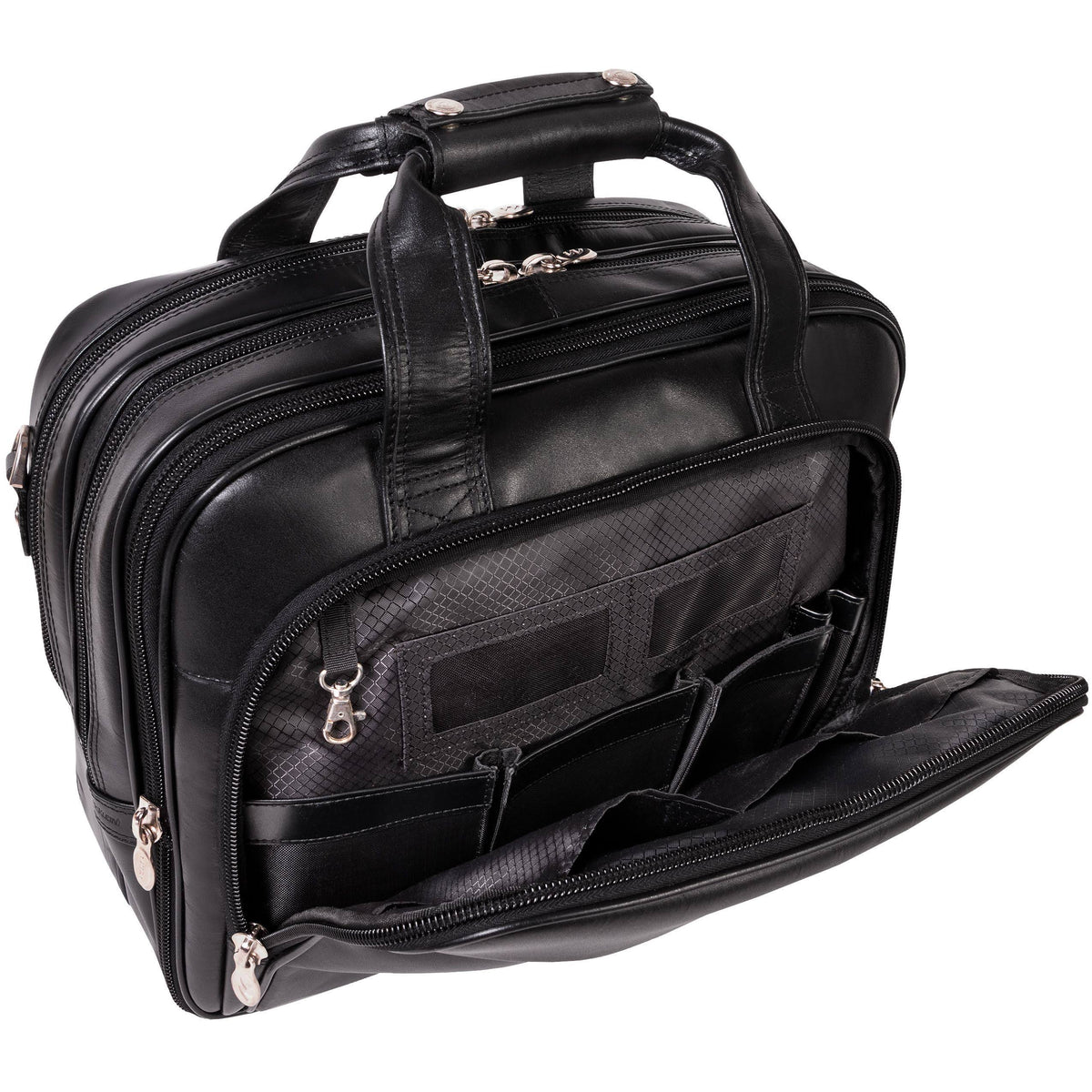 Black Leather Laptop Case H4178