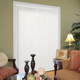 3.5 in. Vertical Blind Reversible Steel Head Rail 104 x 84 in. T786497