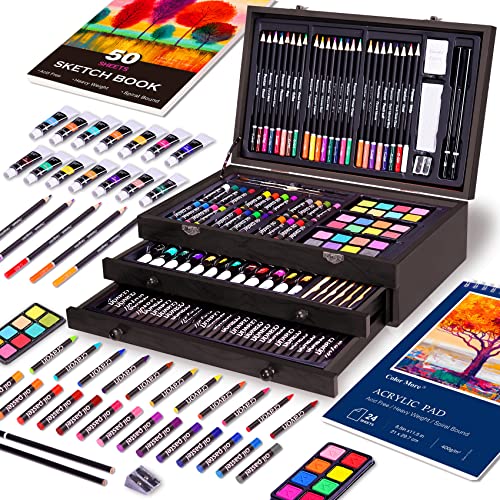 175 Piece Deluxe Art Set in Wooden Case U767