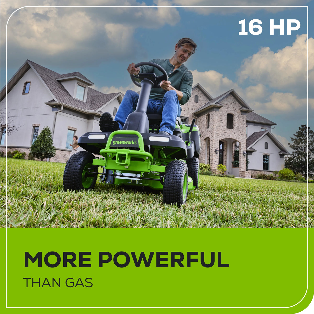60V 30” Riding Lawn Tractor with Batteries & Charger J9696