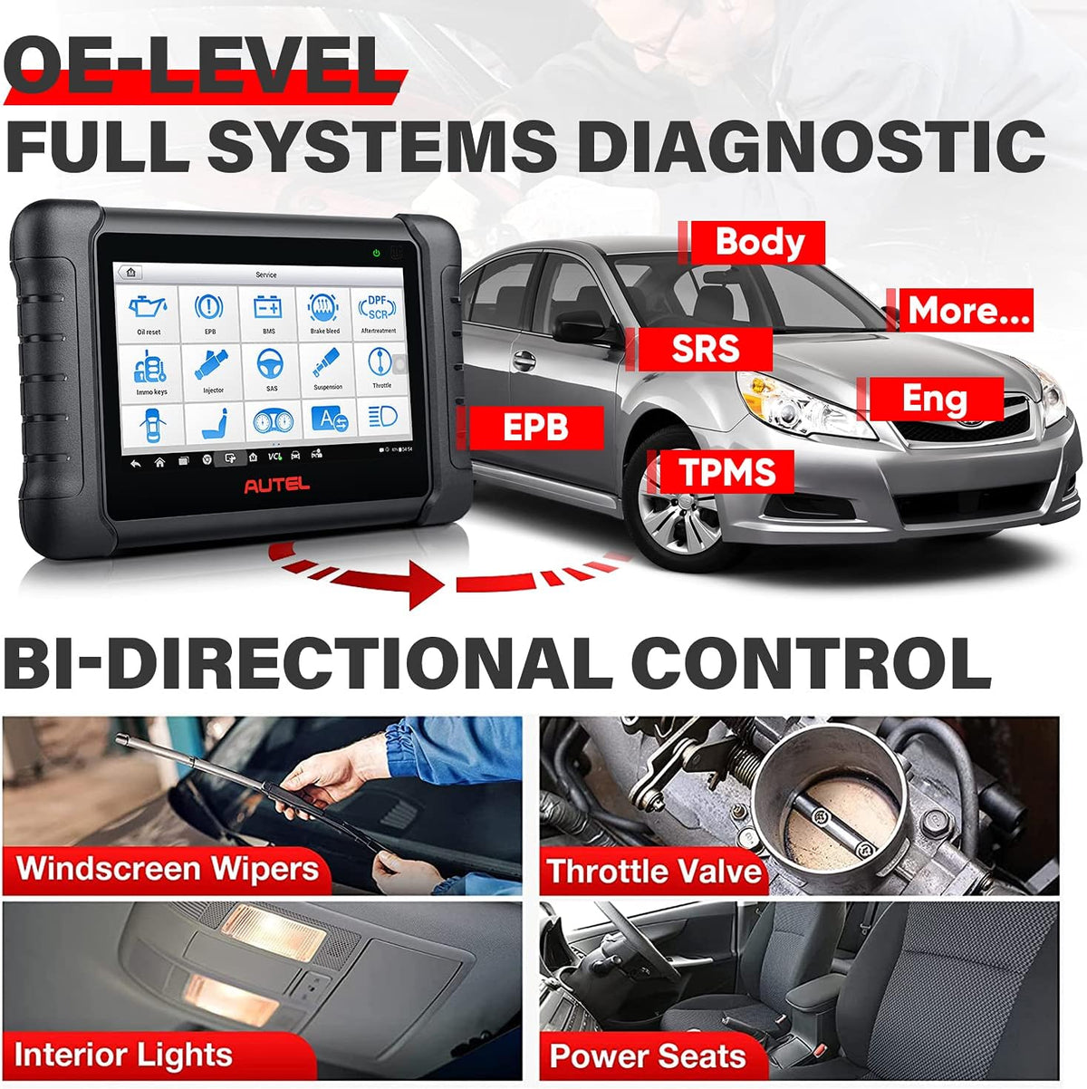 Autel MaxiPRO MP808BT Pro Automotive Scan Tool T3177