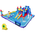 Inflatable Water Slide Park with 2 Slides Splash Pool W14544