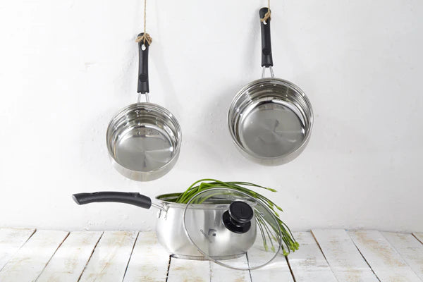 Stainless-Steel Sauce Pan with Glass Lid 18cm D4868