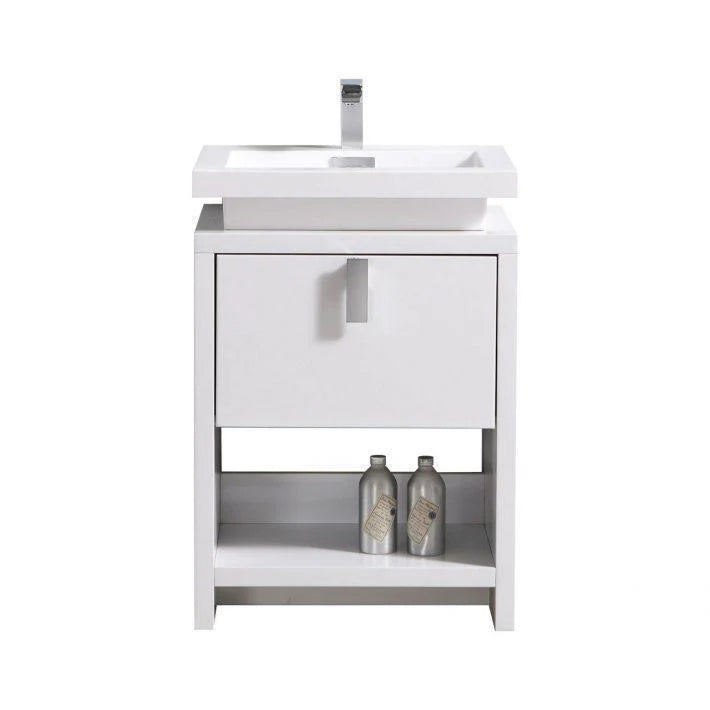24 in. High Gloss White Bathroom Vanity Z556312