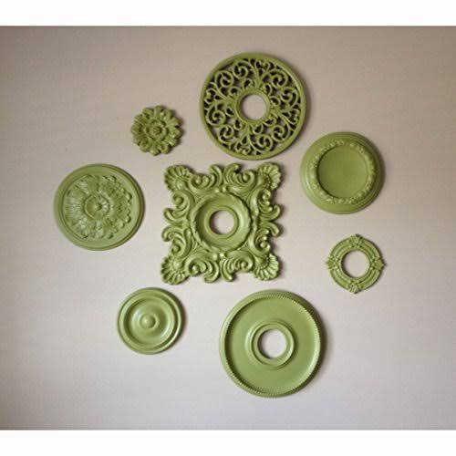 9x22OD x 4 1/8x22ID x 5/8x22P Ceiling Medallion, Hand-Painted Spartan Stone D148