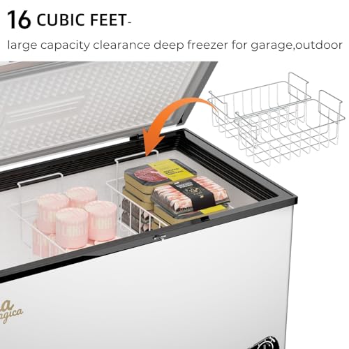 10 Cu Ft Chest Freezer with Removable Basket and Adjustable Thermostat A358562