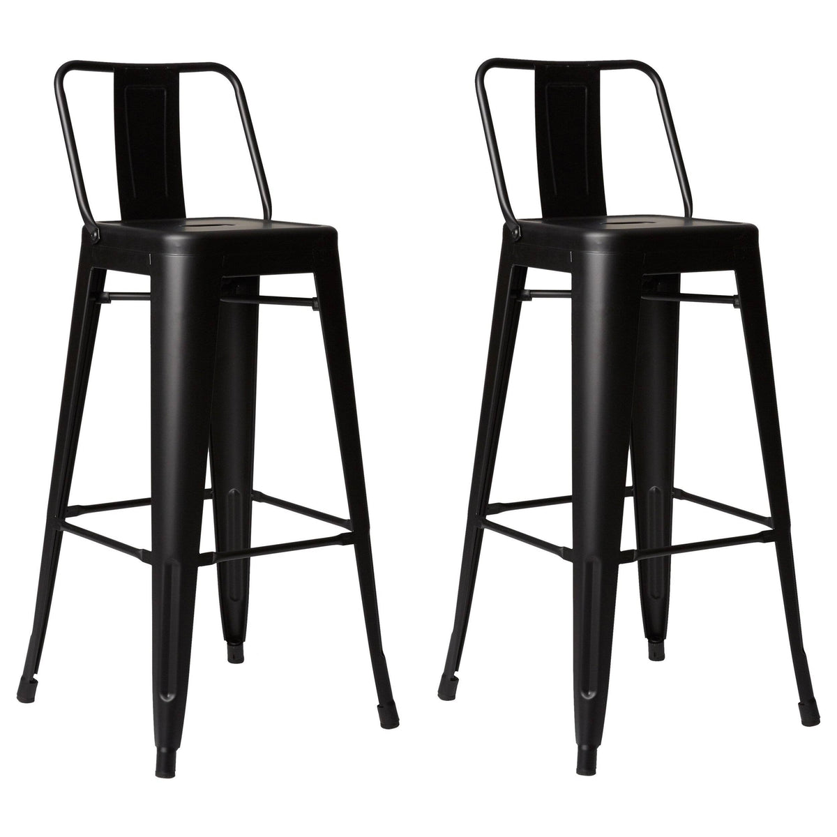 Black Steel Bar Stool (Set of 2) C605