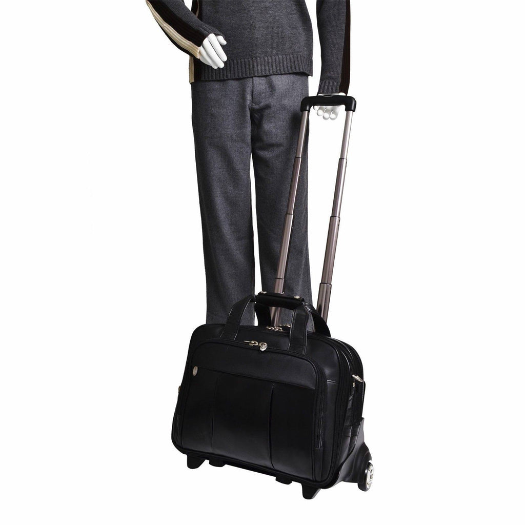 Black Leather Laptop Case H4178