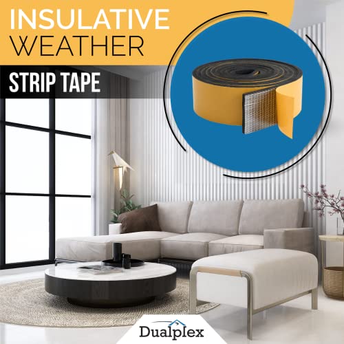 White Self Adhesive Foam Weather Stripping Tape Roll (3 in x 1/16 in x 10 Ft) I9005