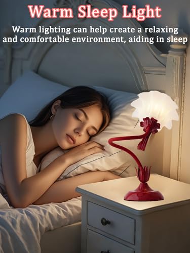 Green Flower Table Lamp with 3 Colors Modes T9265