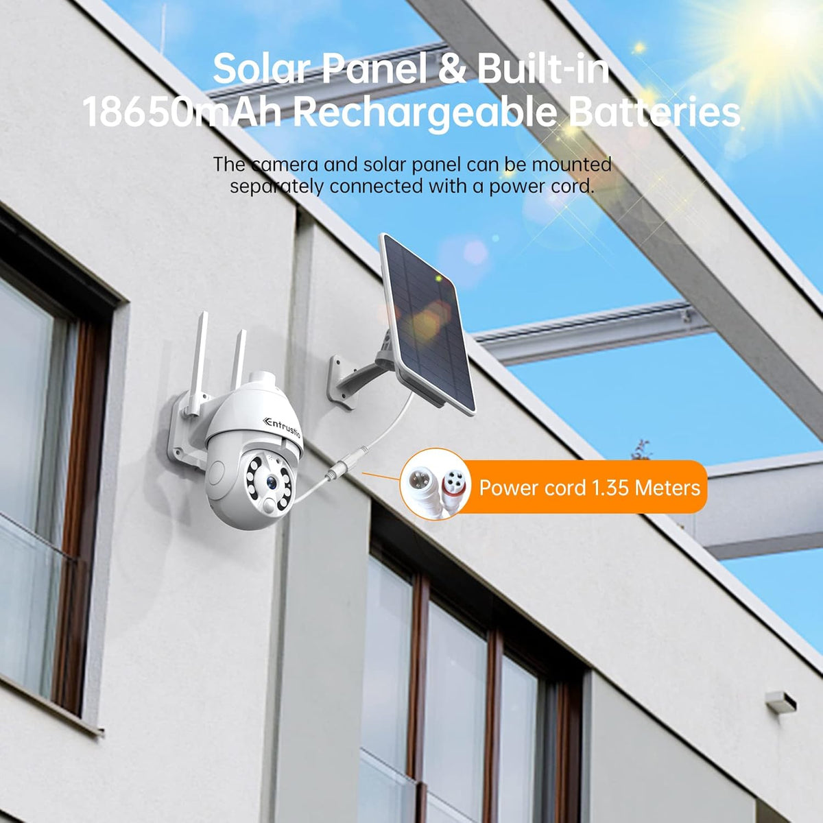 Wireless 360° PTZ 1080P WiFi Security Camera with Color Night Vision P76388