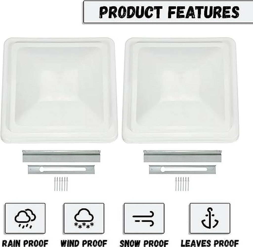 2 Pack Universal Roof Vent Cover Lid Replacement for RV Camper Trailer Y86639