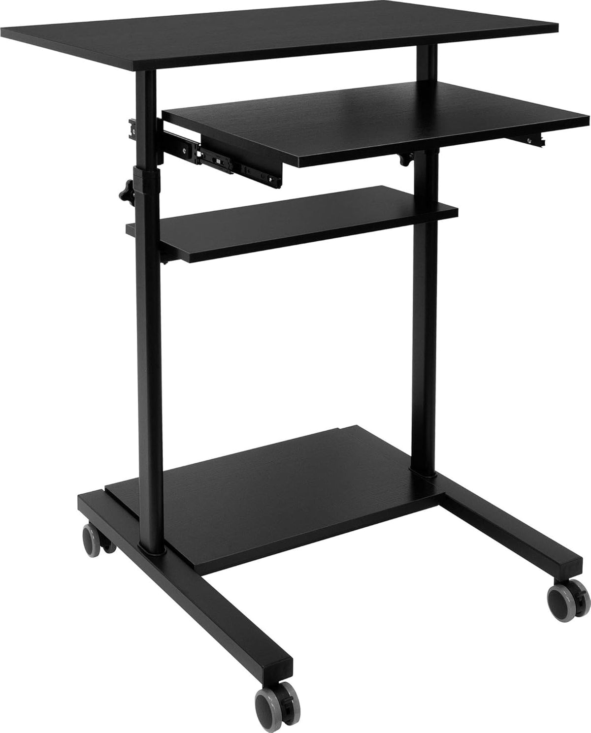 Mobile Standing Desk with Locking Wheels J8223