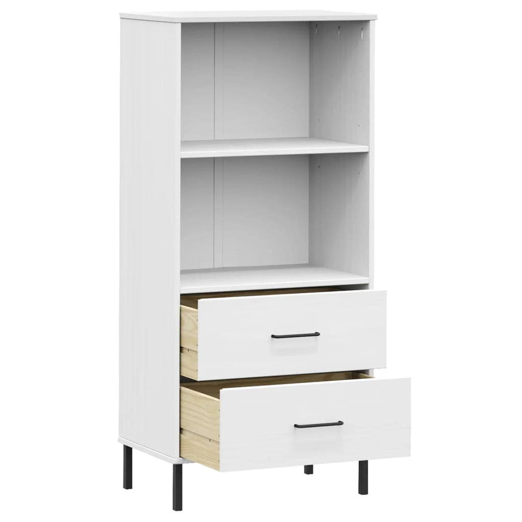 Pine Wood Bookcase with 2 Storage Drawers U427524