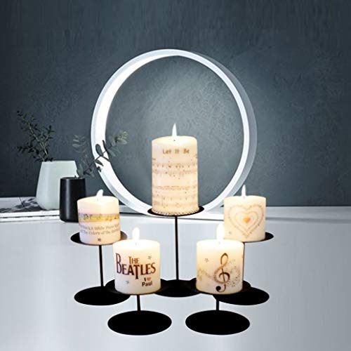 Gold Set of 5 Iron Candle Holders E927