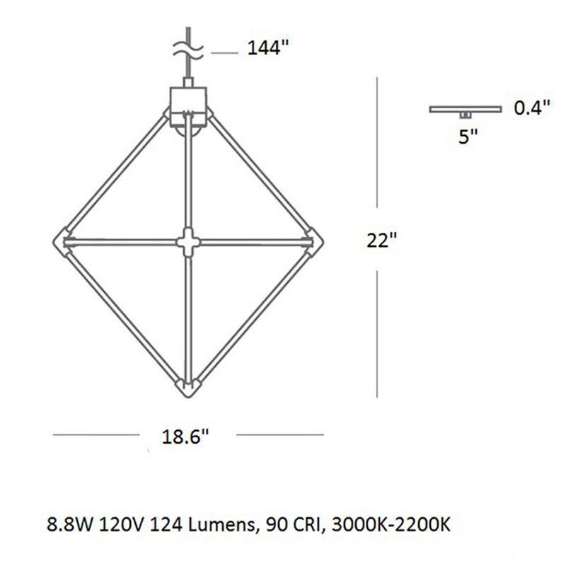 Matte Black LED Chandelier P6741