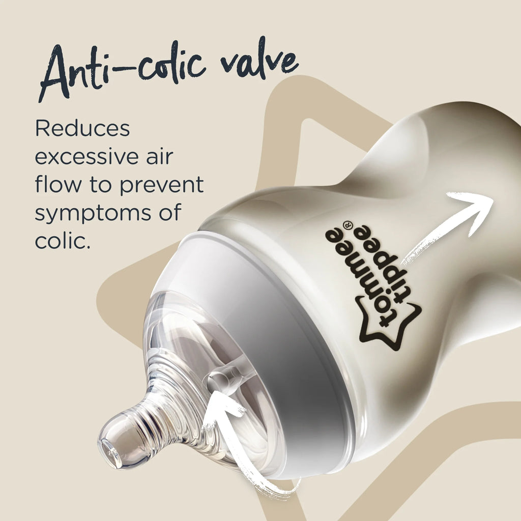 Pink Baby Bottles 9oz 2 Count Slow Flow Nipple with Anti-Colic Valve F4625