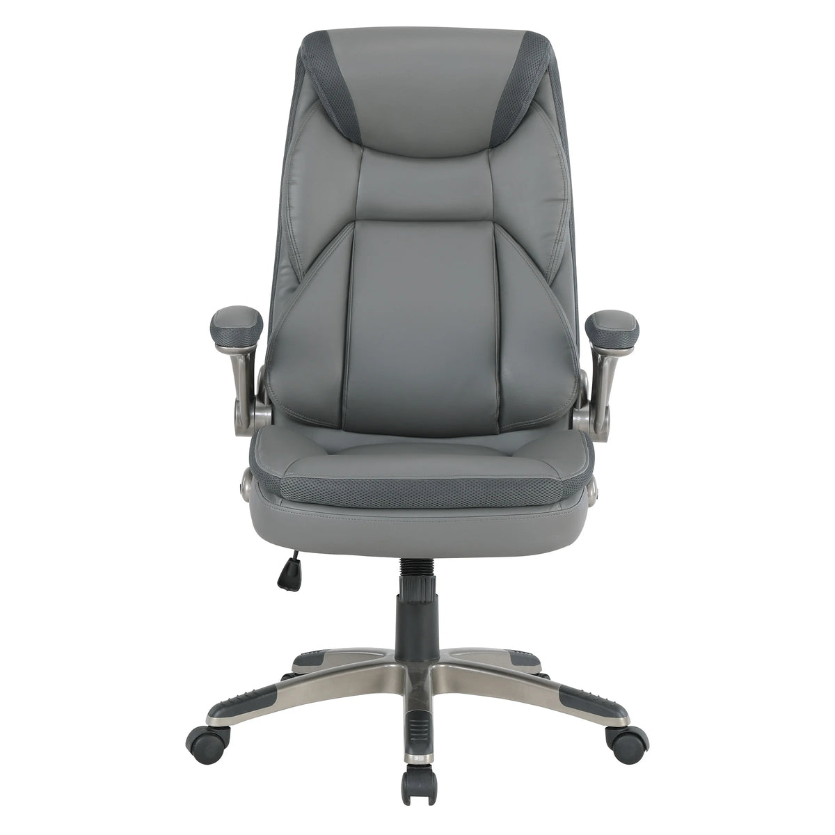 Charcoal Bonded Leather Chair with Nylon Base C2791