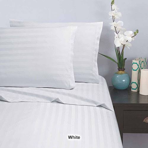 Blue King Dobby Stripe Sheet Set N117