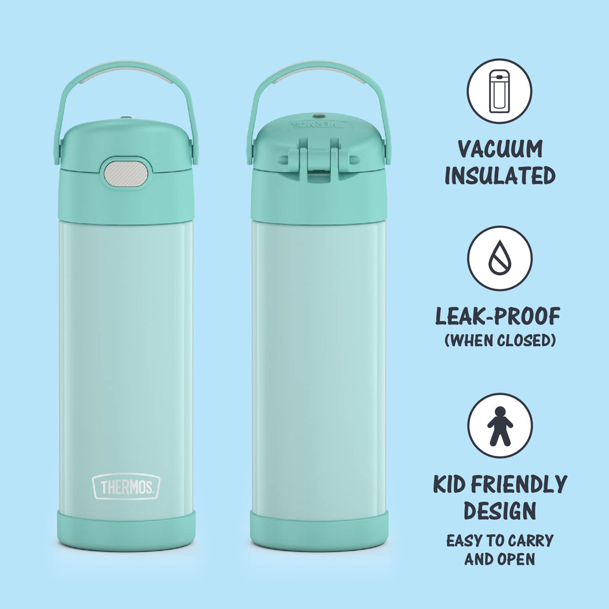 16 Oz Stainless Steel Water Bottle With Spout J683