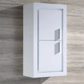 White Bathroom Linen Side Cabinet with 2 Doors Q614054