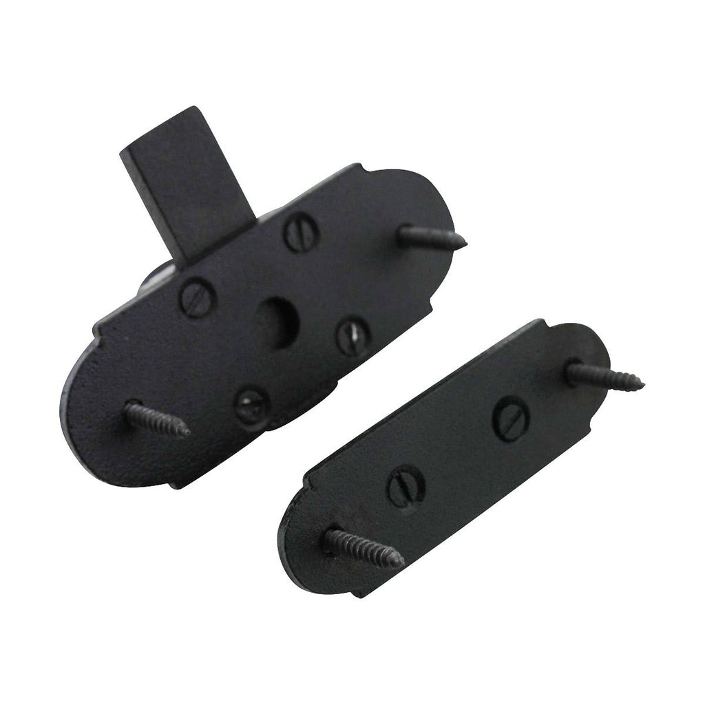 Black Iron Cabinet Latch 3 1/4 inch x 1 1/4 inch Pack of 8 Z4048