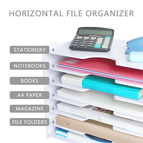 7 Tier White File Organizer I690