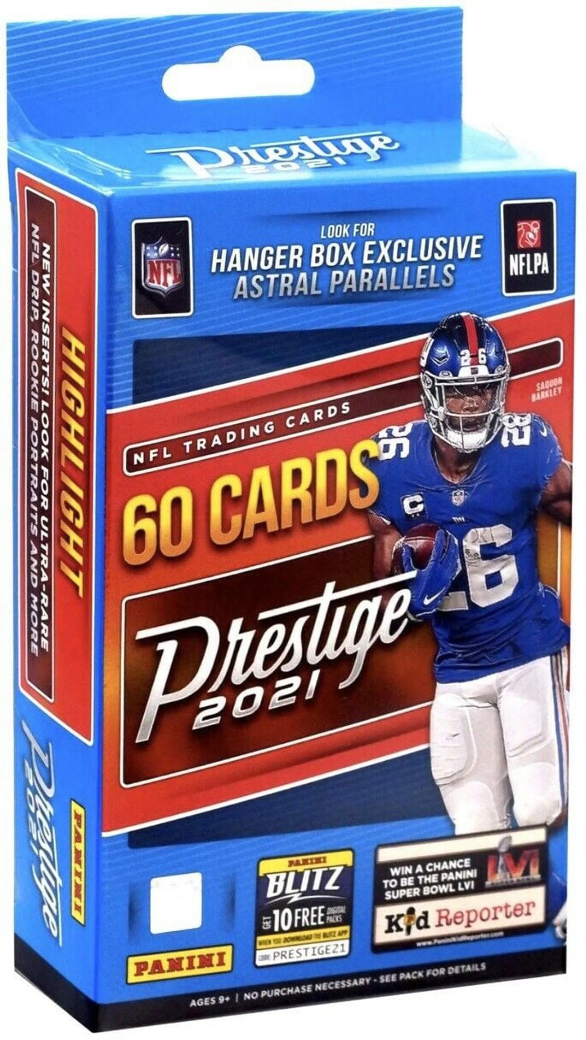 60 Cards NFL Football Trading Cards Hanger Box A95815