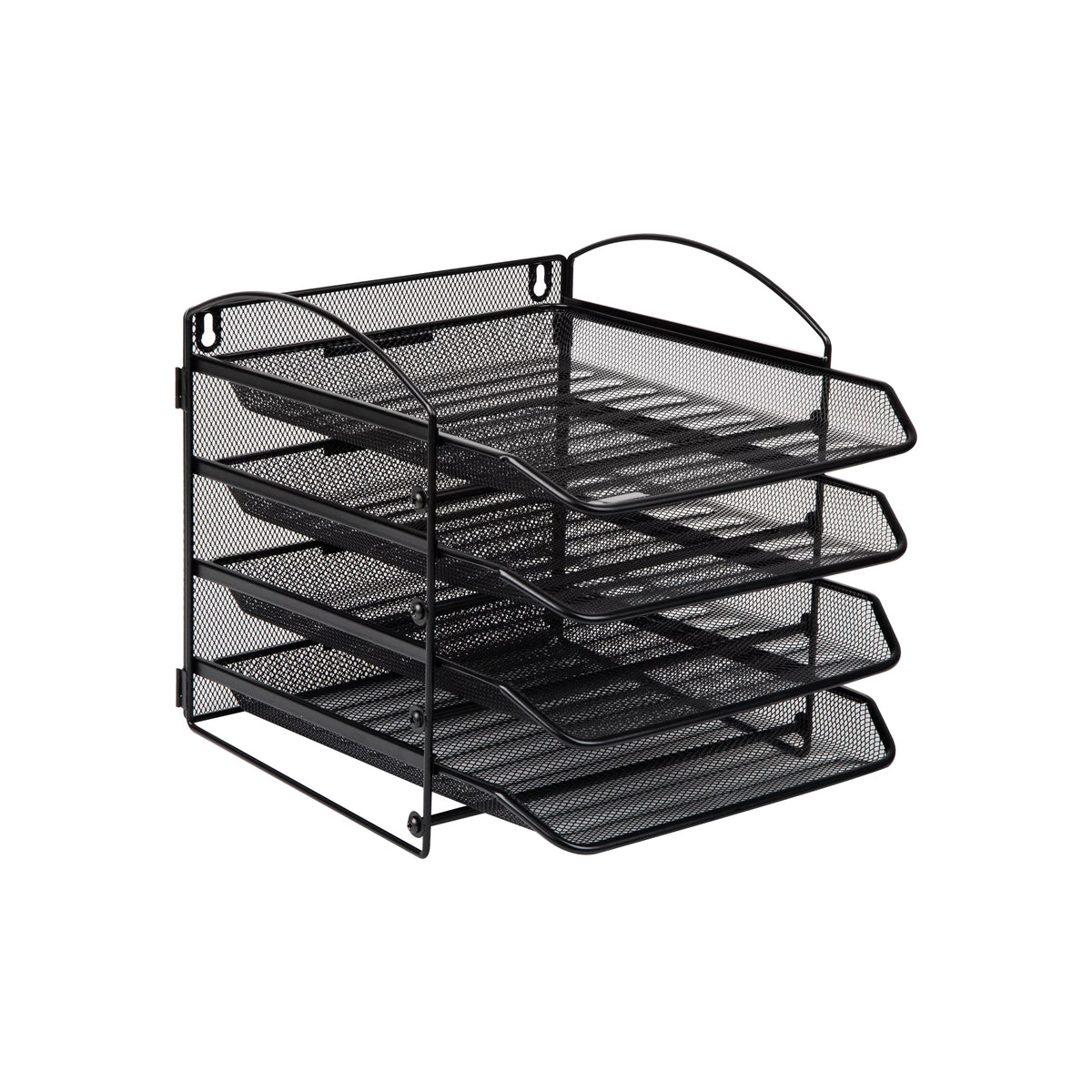 Black Metal Mesh Paper Tray O850104
