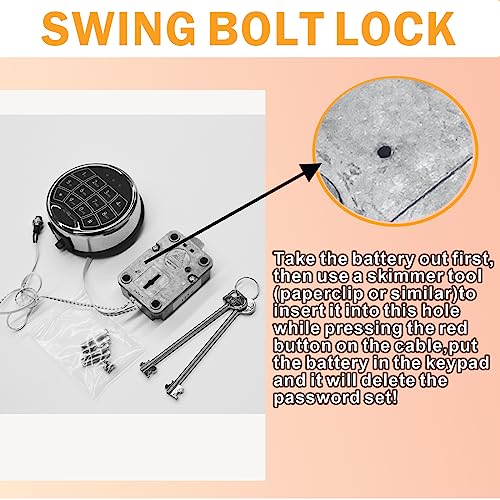 Digital Electronic Keypad Lock with Time Delay and 2 Emergency Keys C1565
